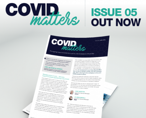 Graphic of COVID Matters newsletter