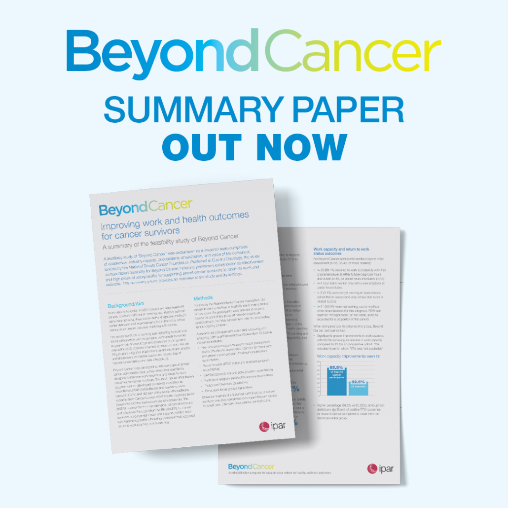 Beyond Cancer Summary Paper - IPAR